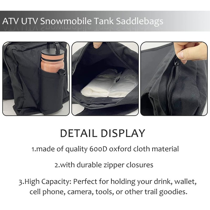 FCOUIID Snowmobile Tank Saddlebags for Hunting Gear ATV UTV - Motorcycles Front Tank Bag Waterproof Storage Pack Organizer with Drink Pocket for Cold Weather Riding - Image 3